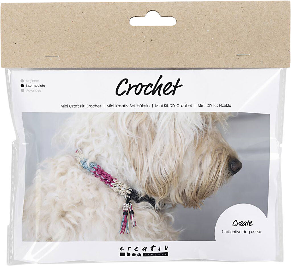 Mini DIY Kit H&aelig;kle, Hundehalsb&aring;nd