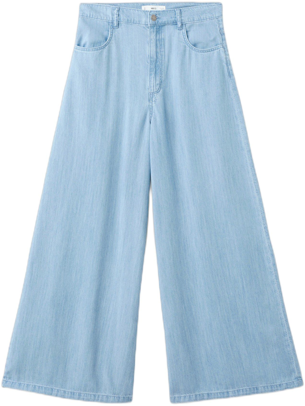 Mid-rise palazzo jeans