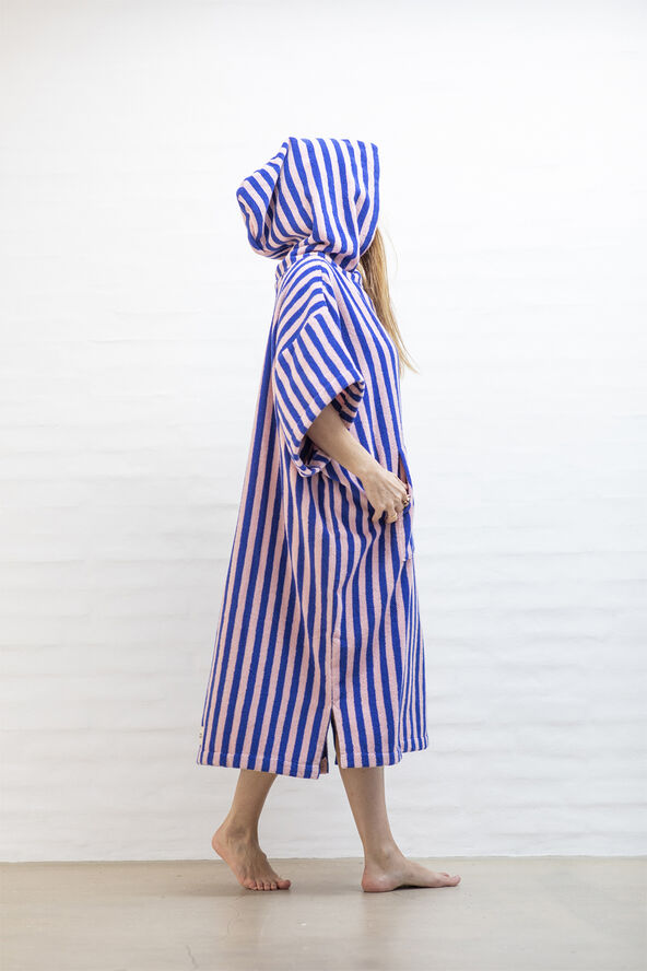 Naram Poncho - dazzling blue & rose