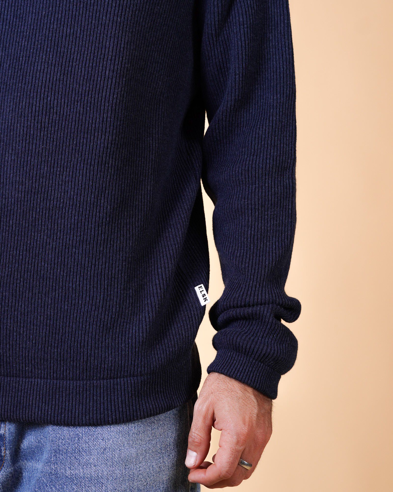 O-NECK ORGANIC COTTON MEN'S KNIT