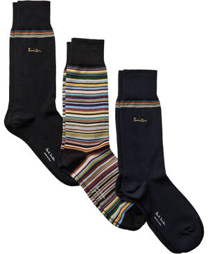 MEN SOCK 3PK GOLD SIG