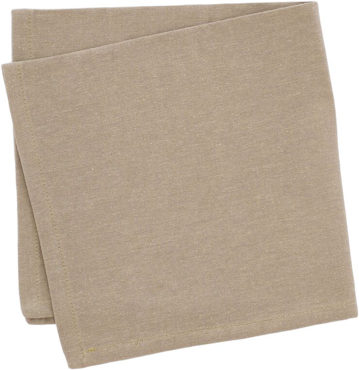 Tygservett 45 x 45 cm Fungi brown 100% ny bomull