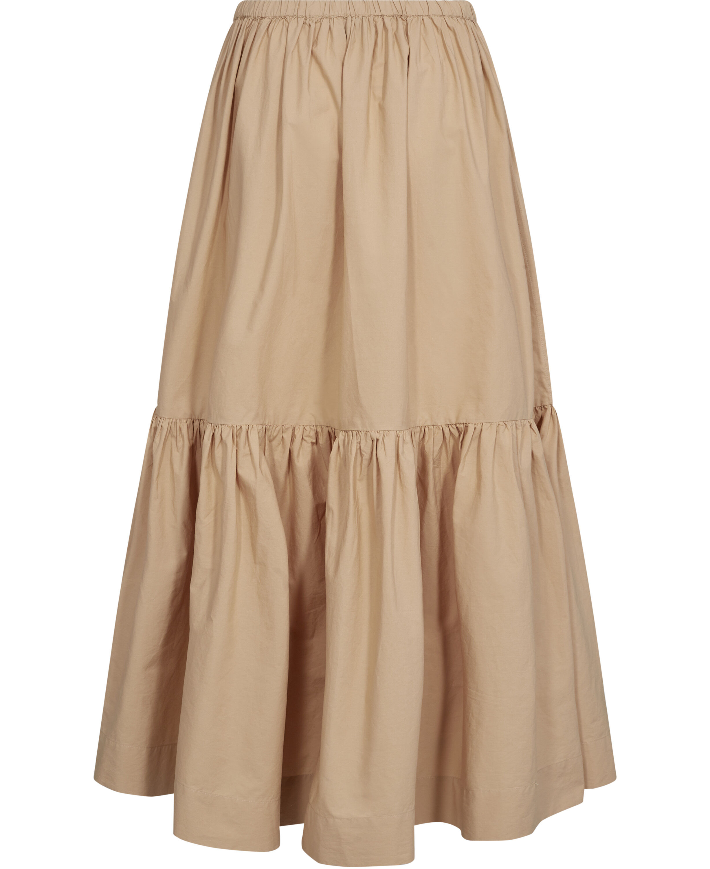 Cotton Poplin Maxi Flounce Skirt