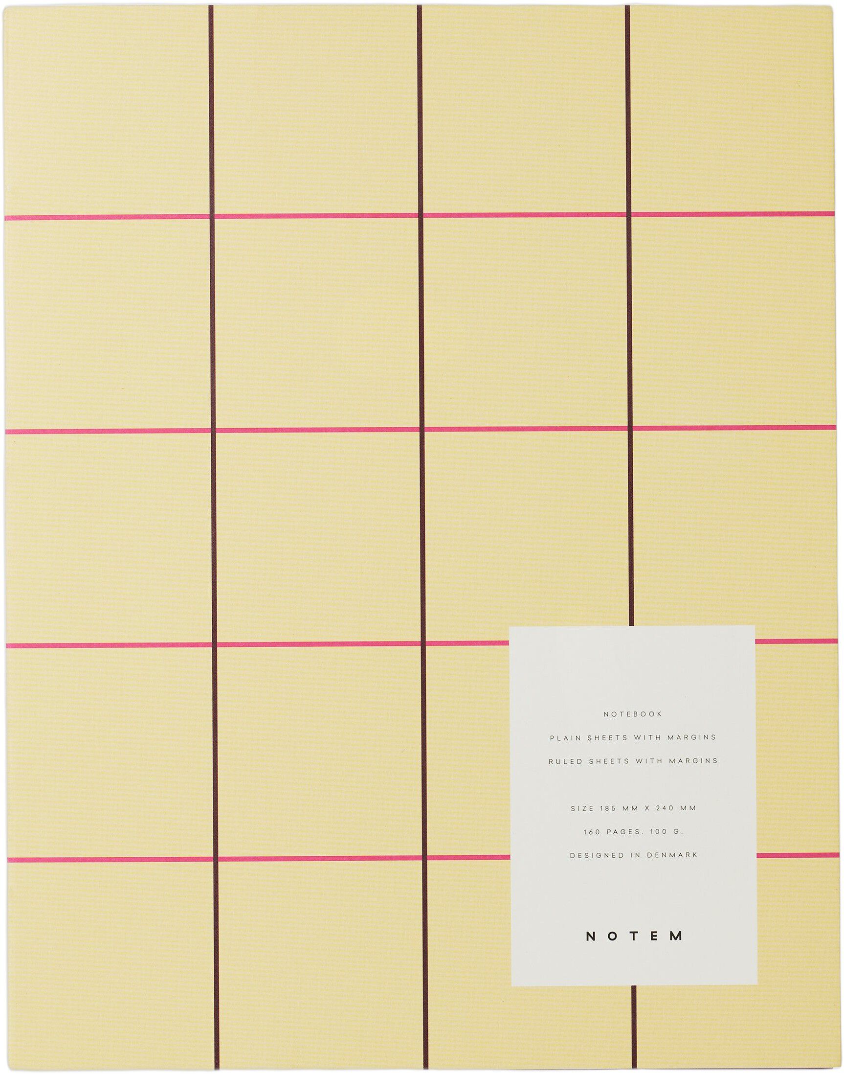 UMA Flat Lay Notebook - Large, Yellow check