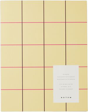 UMA Flat Lay Notebook - Large, Yellow check
