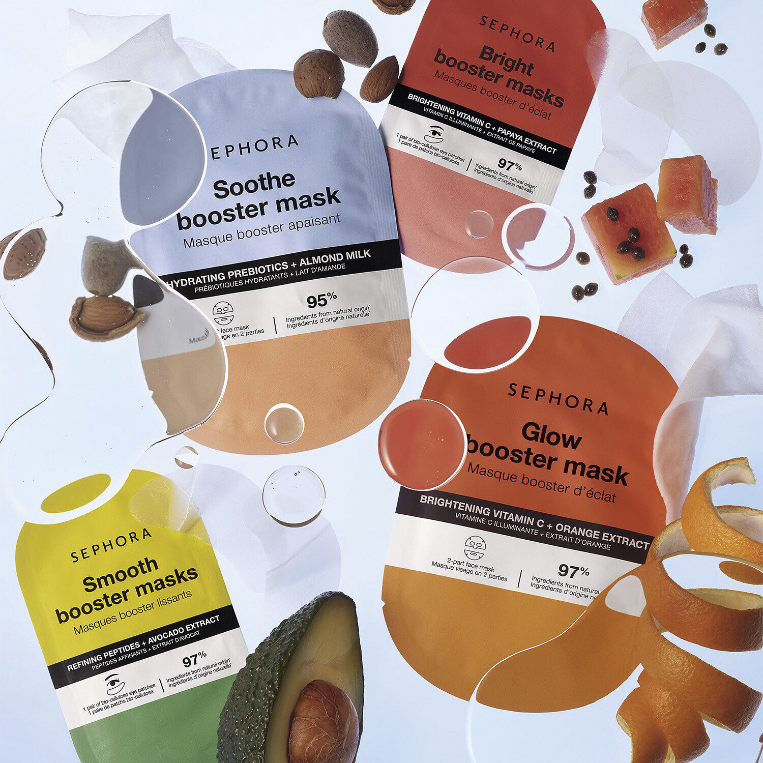 Boostermasker f&ouml;r &ouml;gon - 360 graders verkan