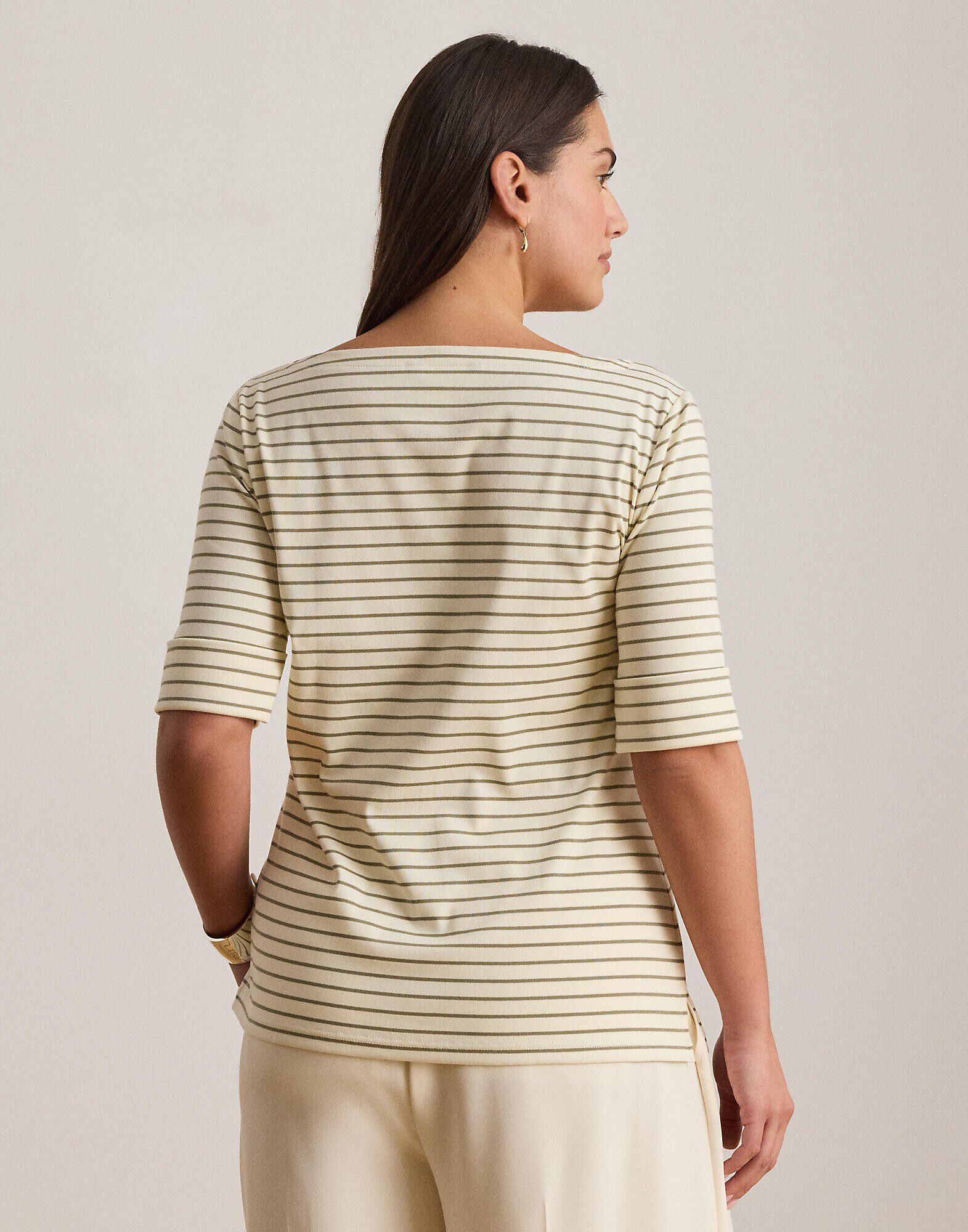 REFINED STR 1X1 RIB-KNT-T-SHIRT