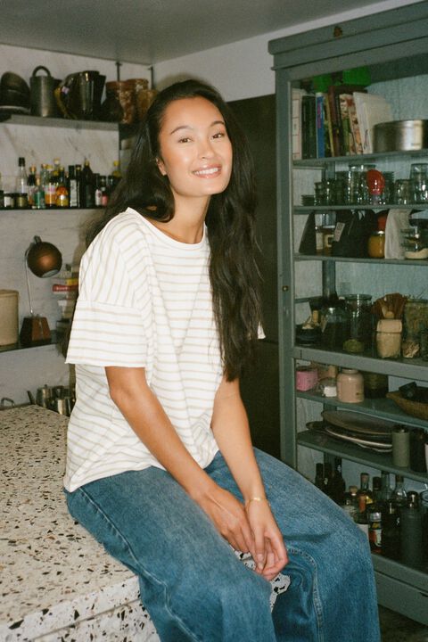 Light stretch cropped t-shirt - Mar