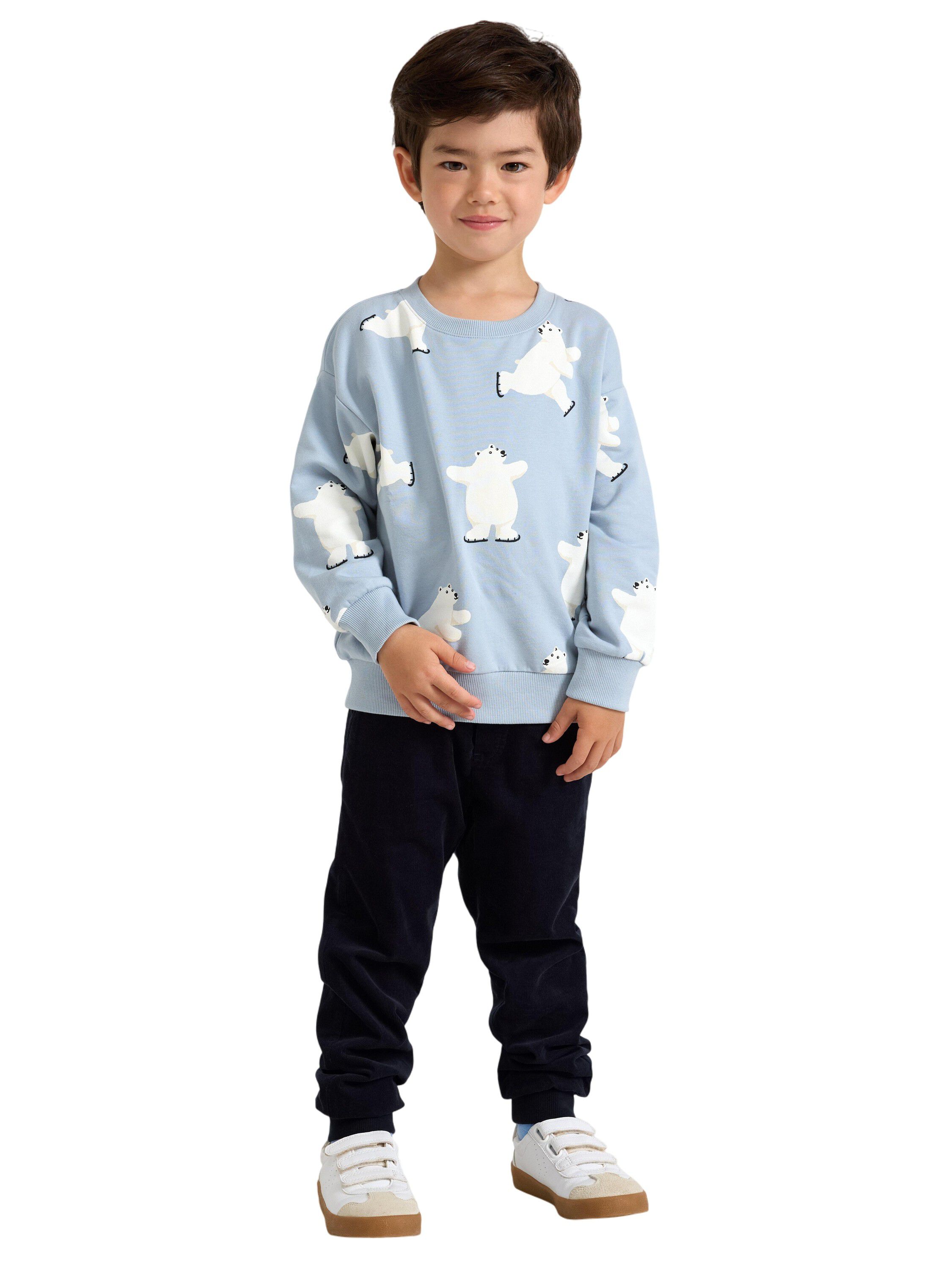 Bekv&auml;m sweatshirt i bomullstrik&aring; me