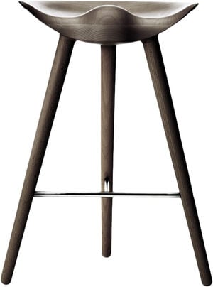 ML 42 - Bord Skammel / Brunolieret Eg / Rustfrit Stål