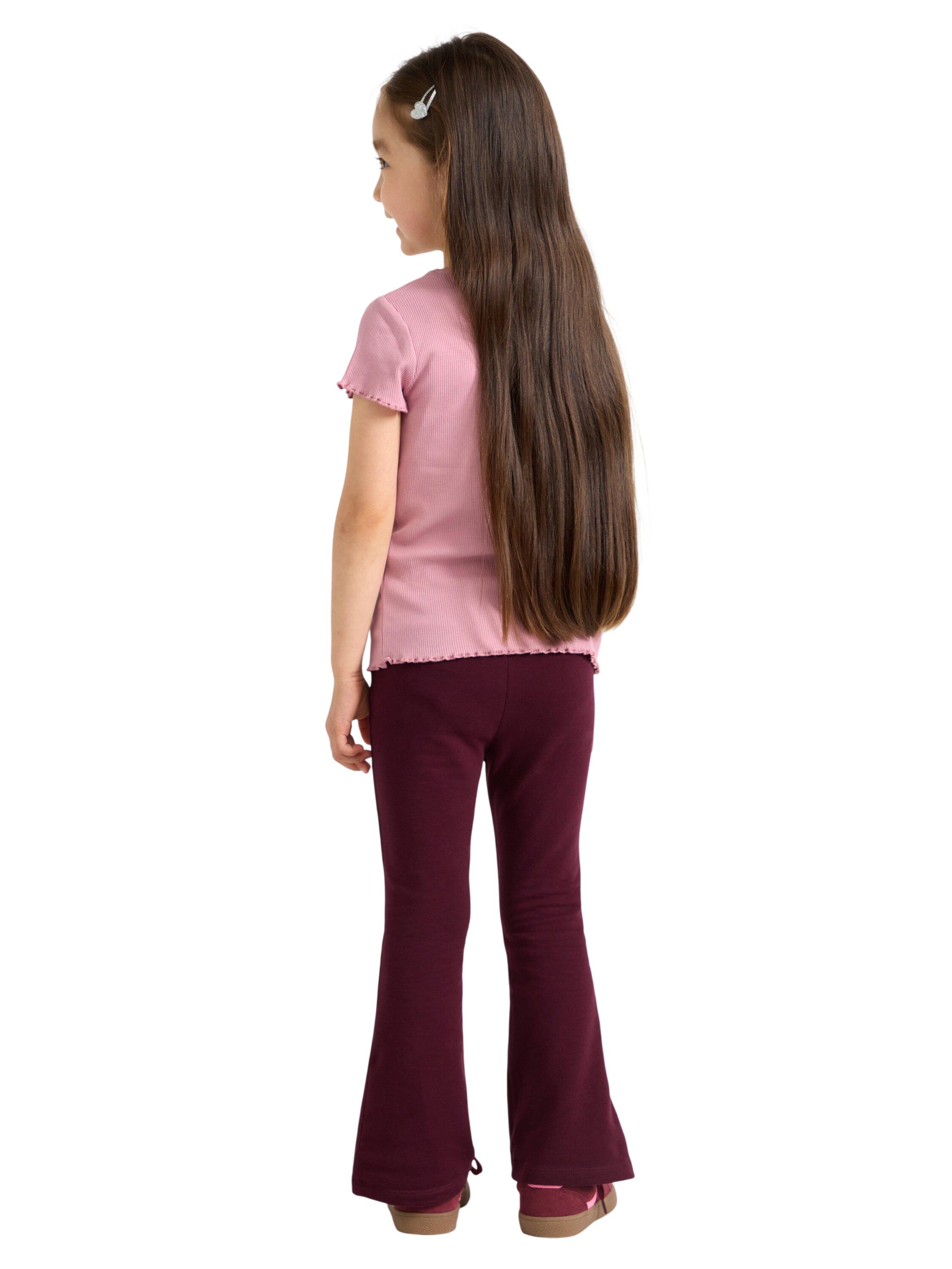 Flared leggings in soft cotton jers