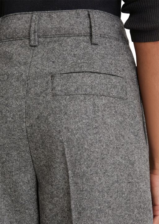 Pants, wide leg, tailored, zip fly