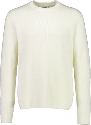 Rib knitted o-neck knit
