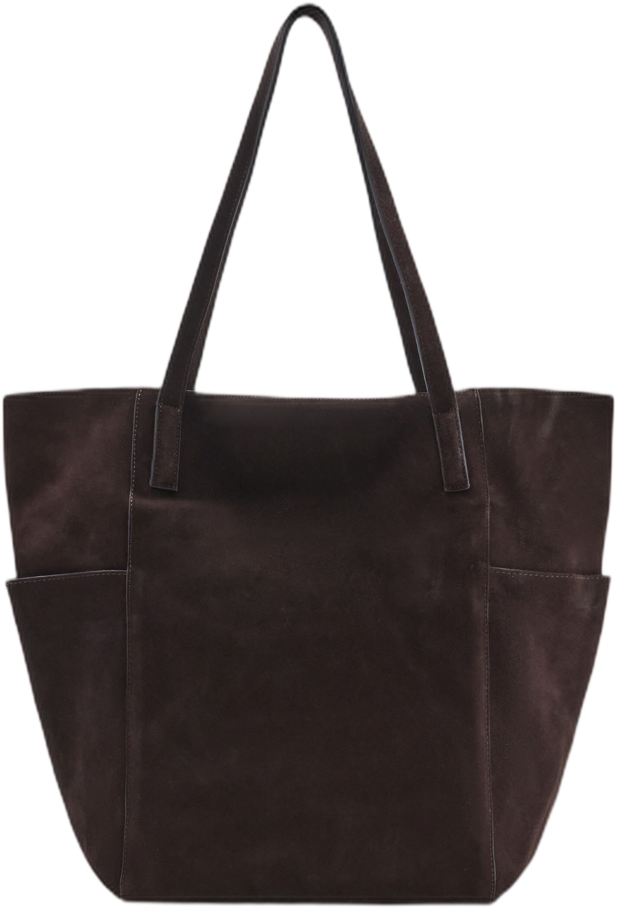 Leather shopper bag