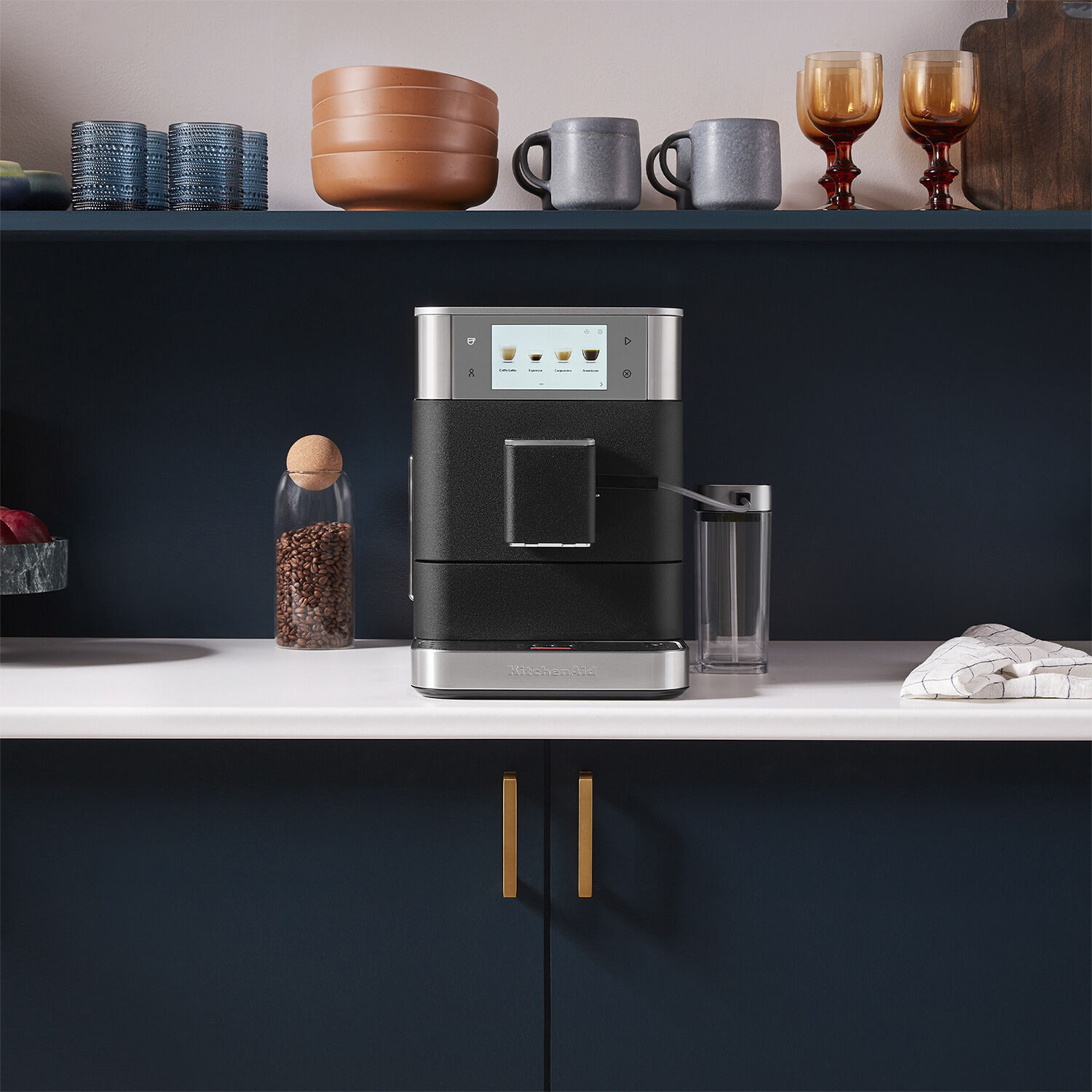 KITCHENAID M&aelig;lkebeholder med r&oslash;r og l&aring;g til fuldautomatiske