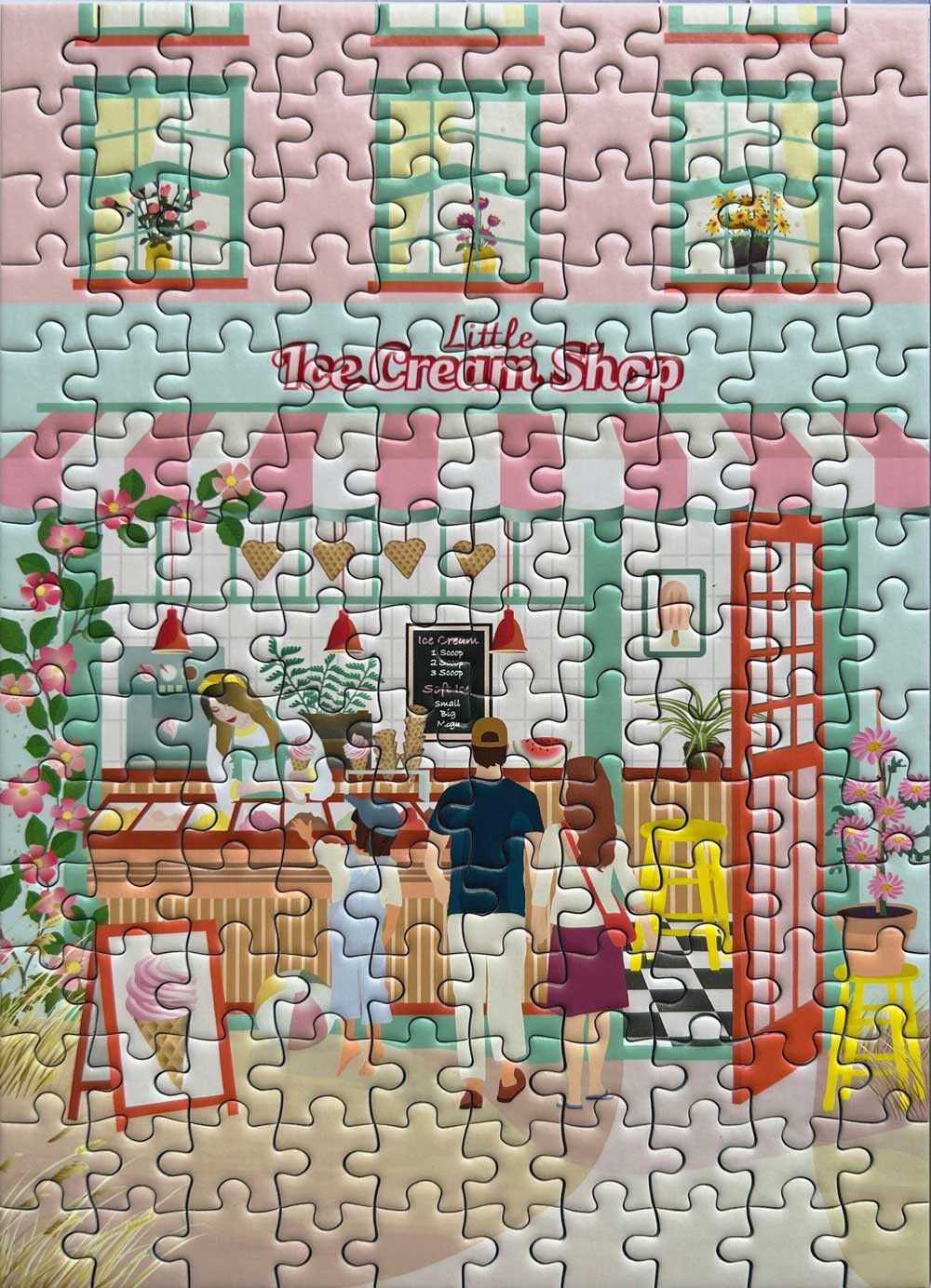 LITTLE ICE CREAM SHOP - puslespil med 150 brikker
