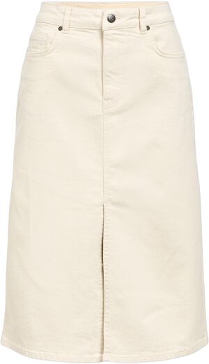 OBJELLEN MW MIDI TWILL SKIRT DIV