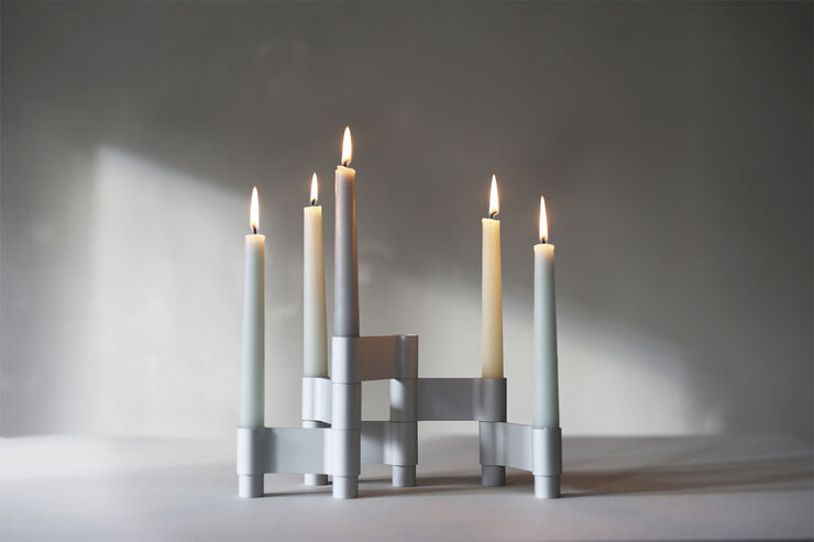 LINK, CANDLE HOLDER, MATT ALUMINIUM, 11060M