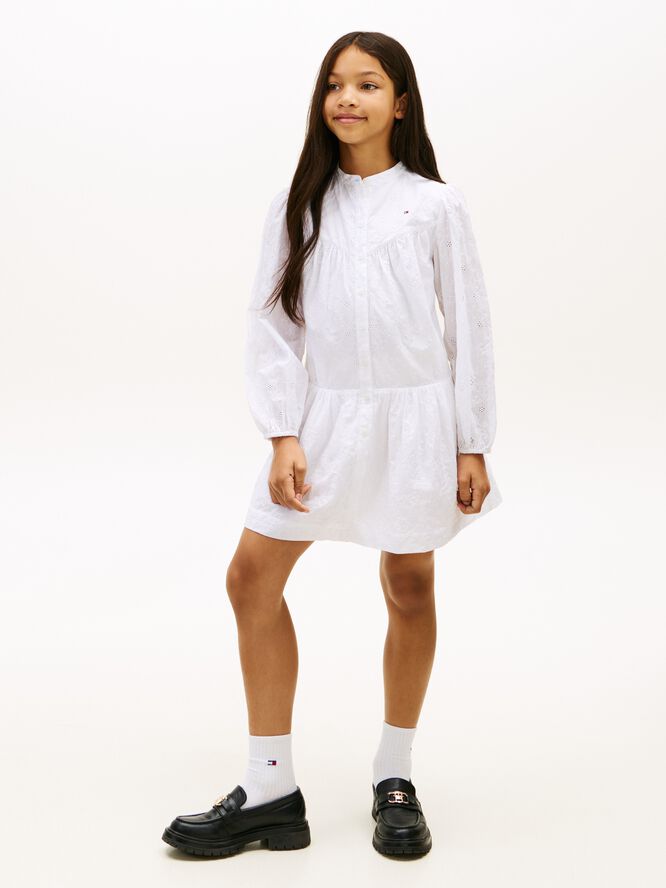 Broderie Anglaise Shirt Dress