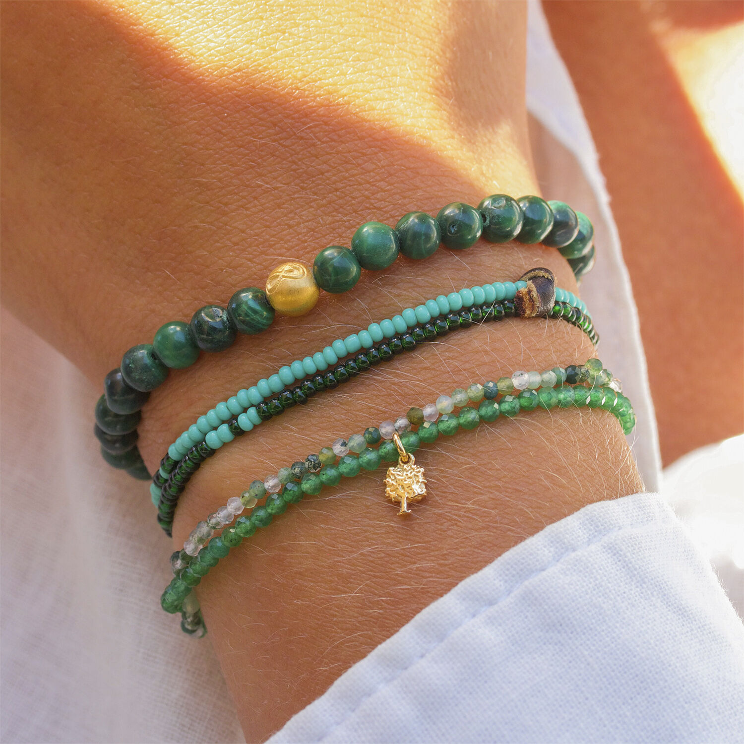 Tree of Life Crystal wrap Pearl bracelet