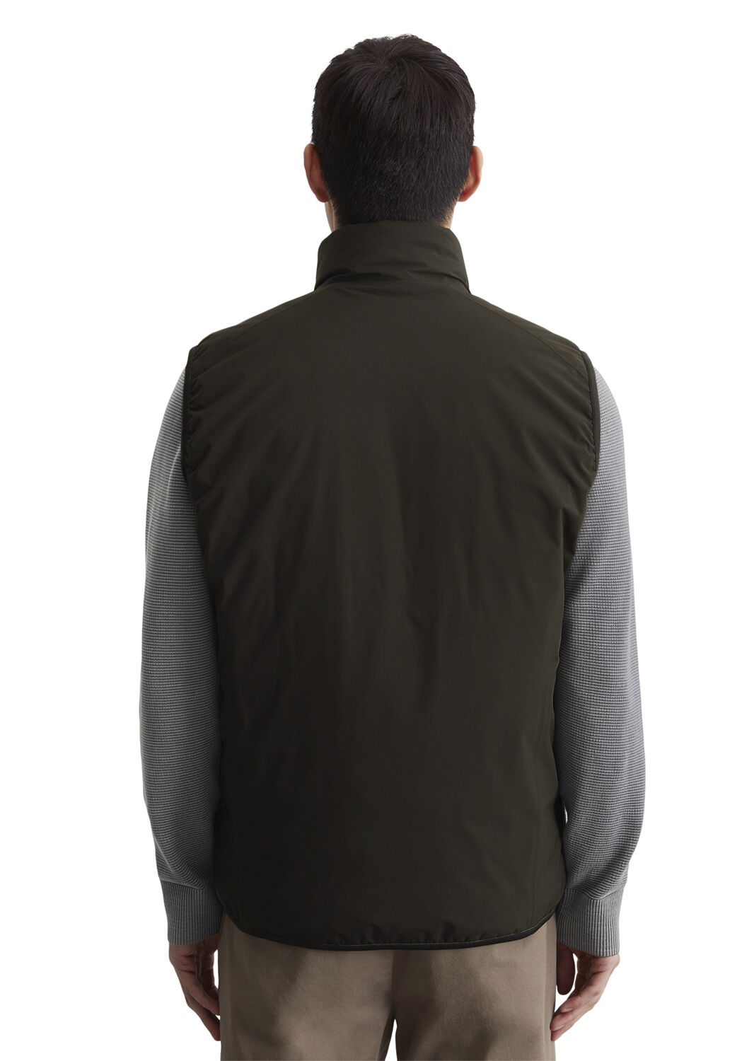 Vest, No Down, clean, e. dye, revers