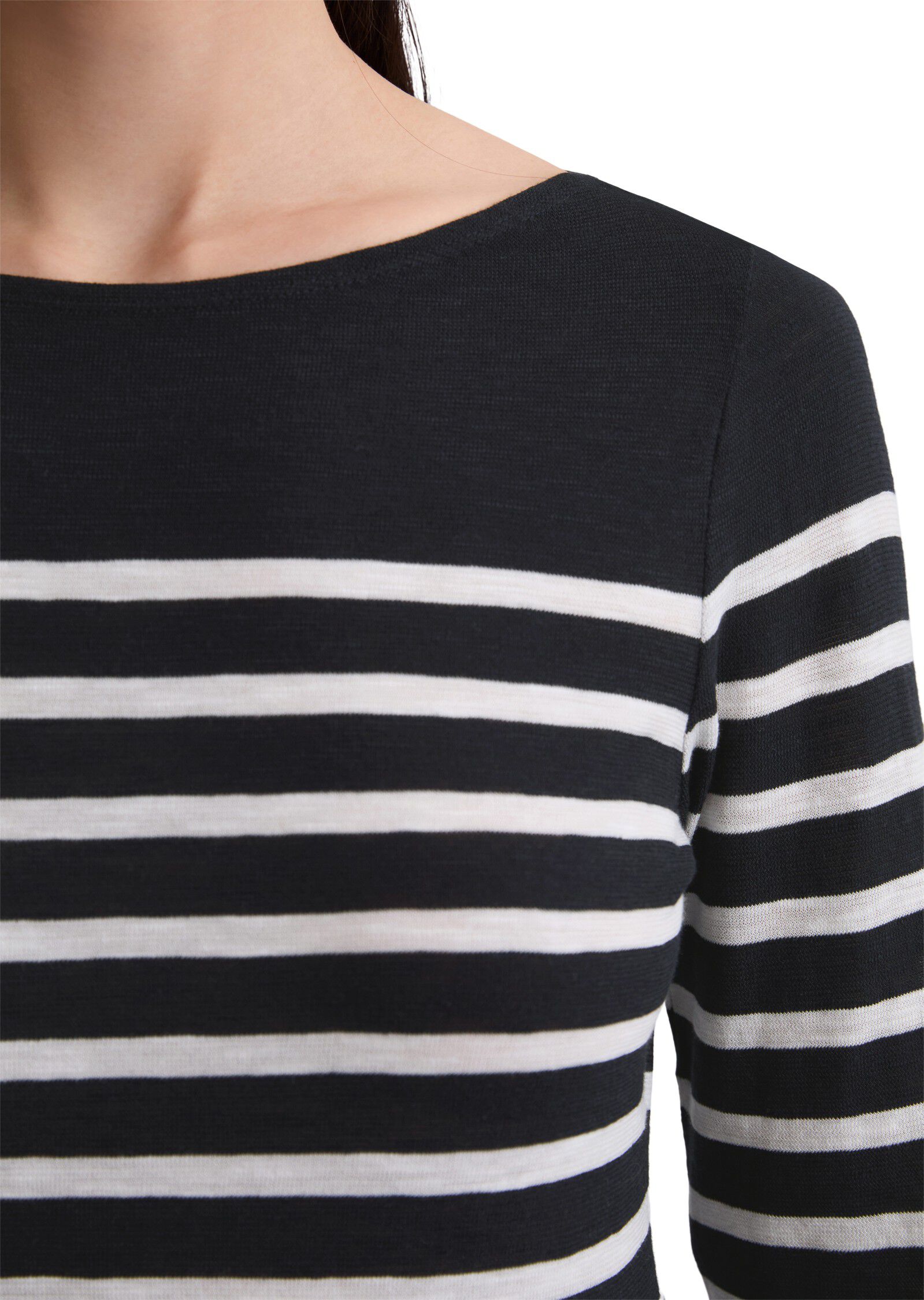 T-shirt, long sleeve, boat neck, st