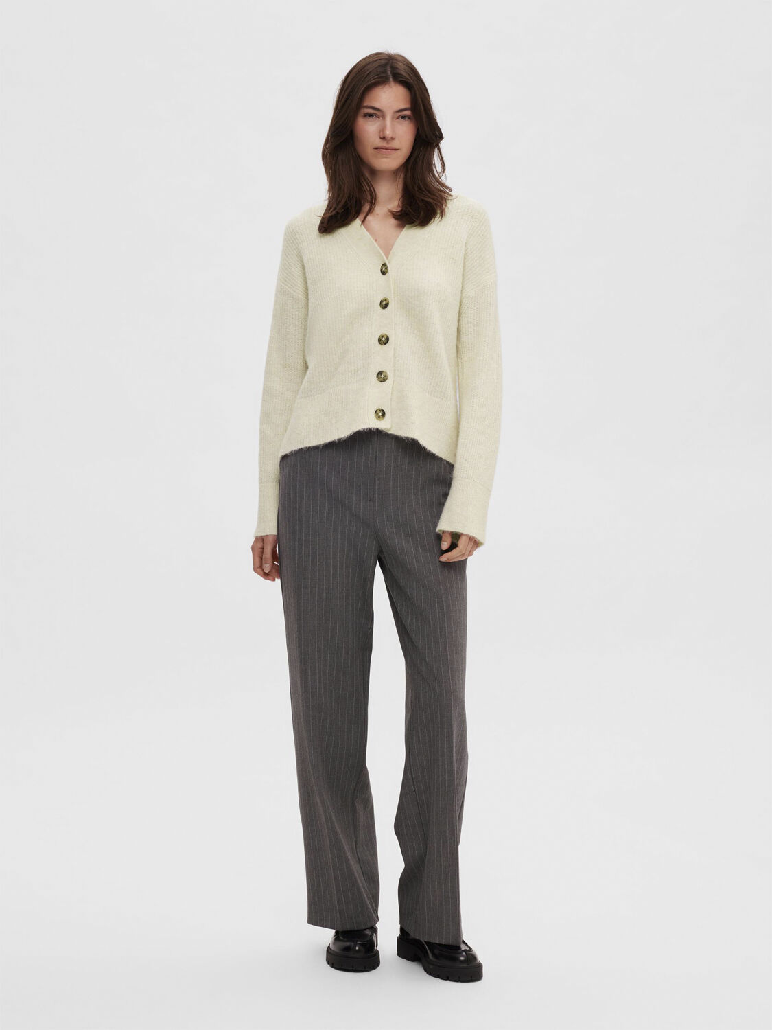 SLFMALINE LS WOOL KNIT SHORT CARDIGAN