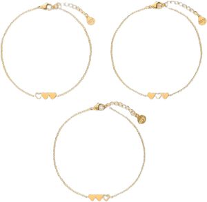 Bracelet set 3 hearts