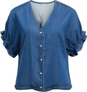 OBJFRAME 2/4 V-NECK RE TOP NOOS