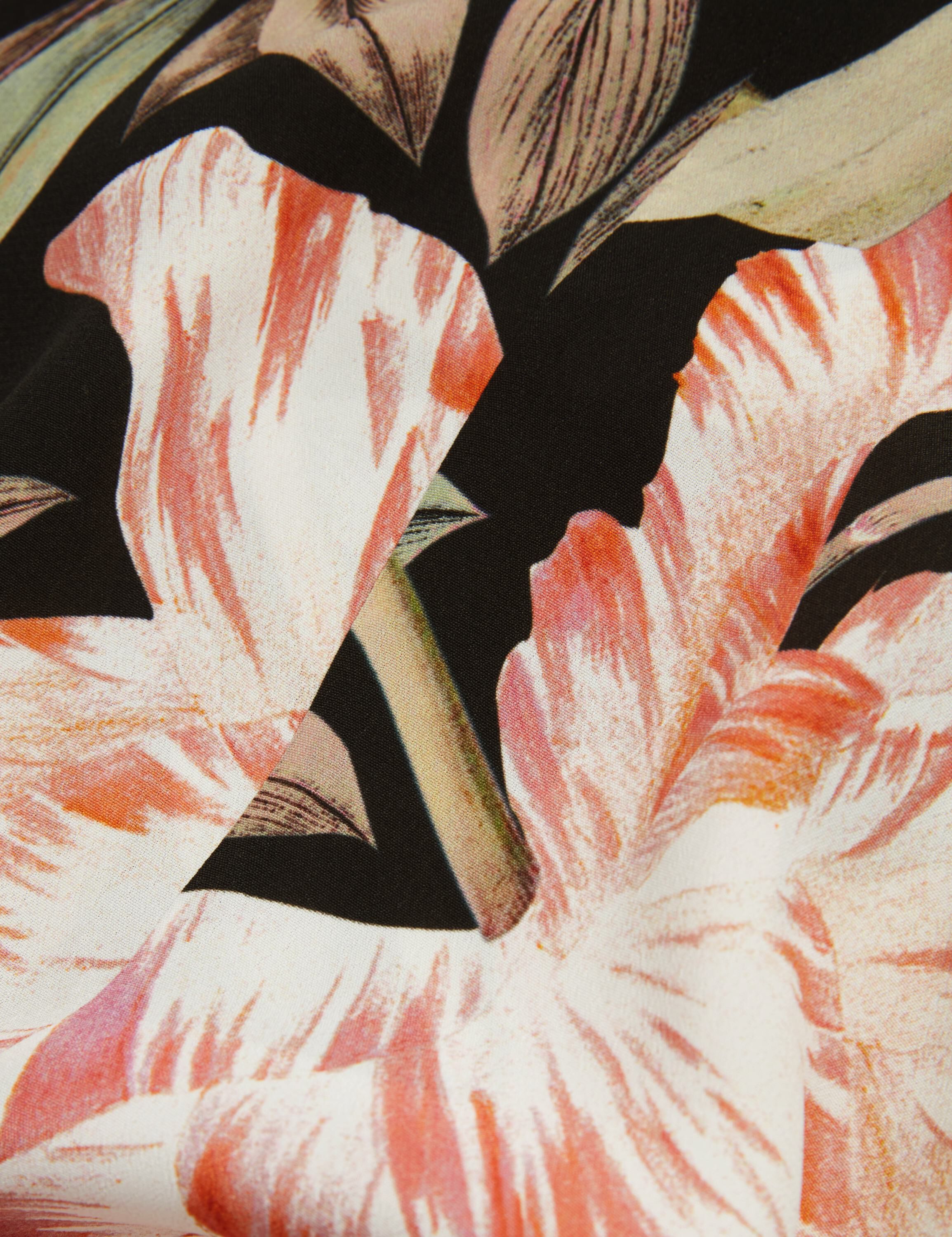 REYJA Printed Short Sleeve Midi Dre