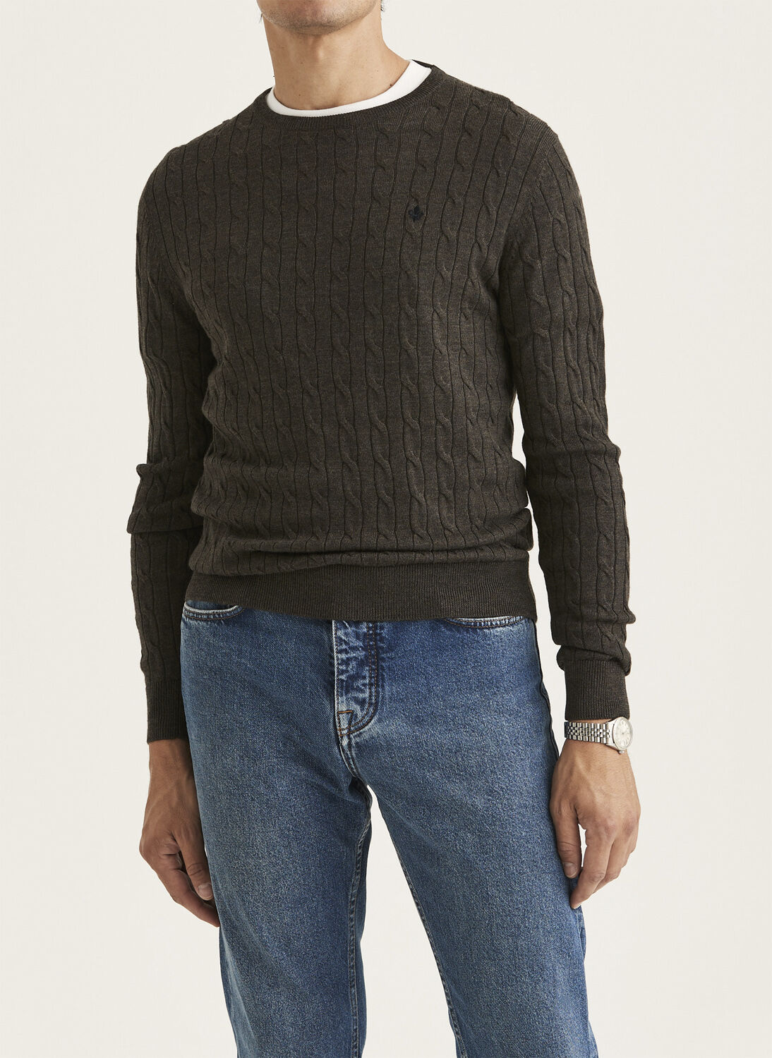 Merino Cable Oneck / 56 Blue / S