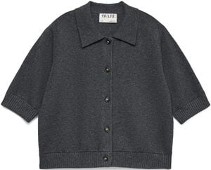 AWUKNO 2/4 POLO CARDIGAN KNIT