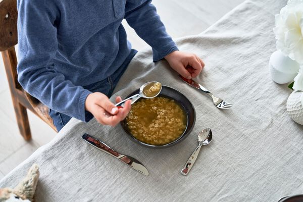 Prinsesse Emilie 4-st, Set med barnbestick, Silver