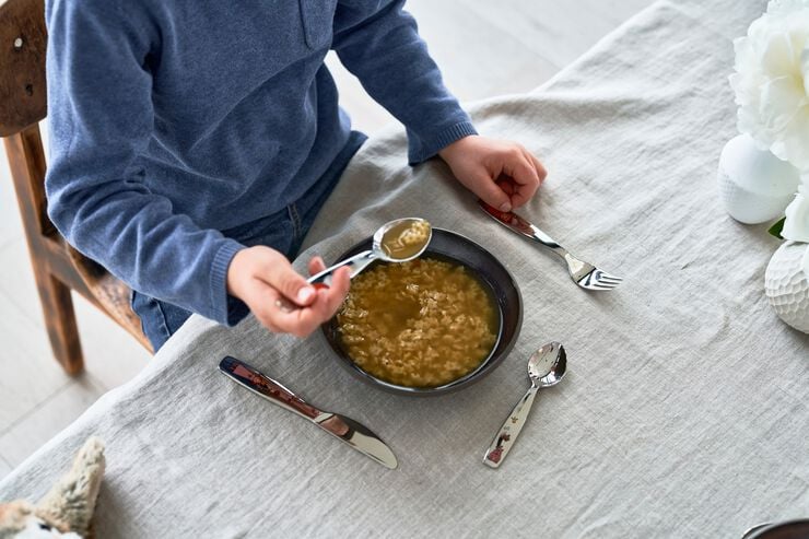 Prinsesse Emilie 4-st, Set med barnbestick, Silver