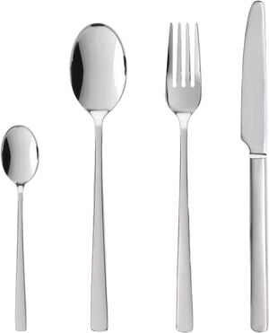 Bestickset Essentials Pure 16 delar Blankt st&aring;l