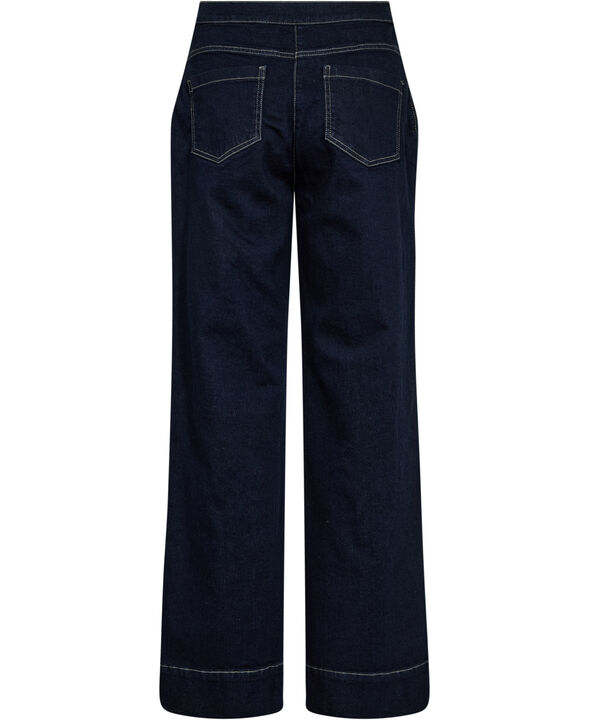 Esther 7 Bukser med lige ben med knappe detalje - GOTS