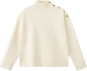 Perkins neck sweater with metallic
