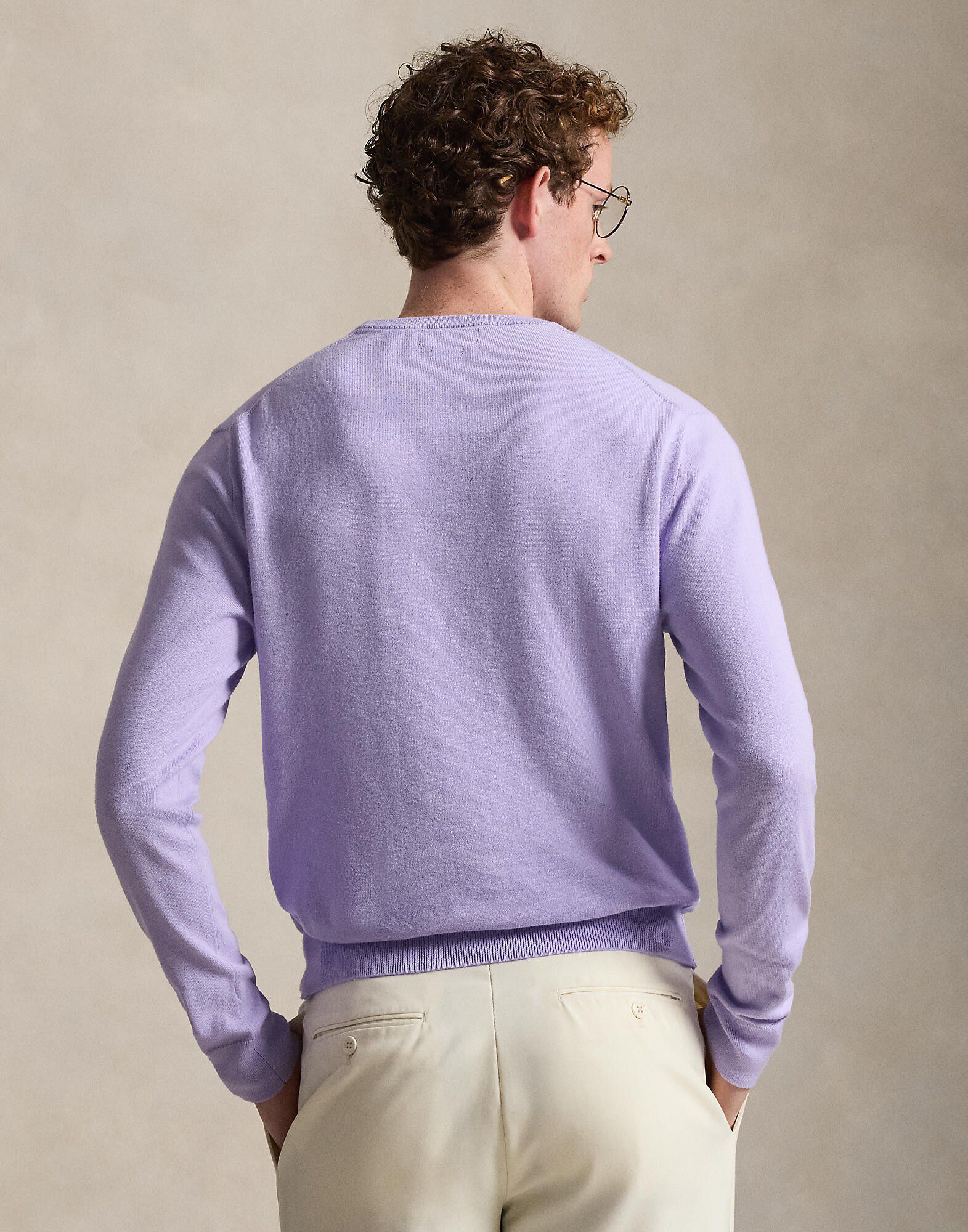 Slim Fit Textured Cotton Sweater