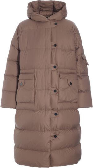 Feather down frakke med lommer