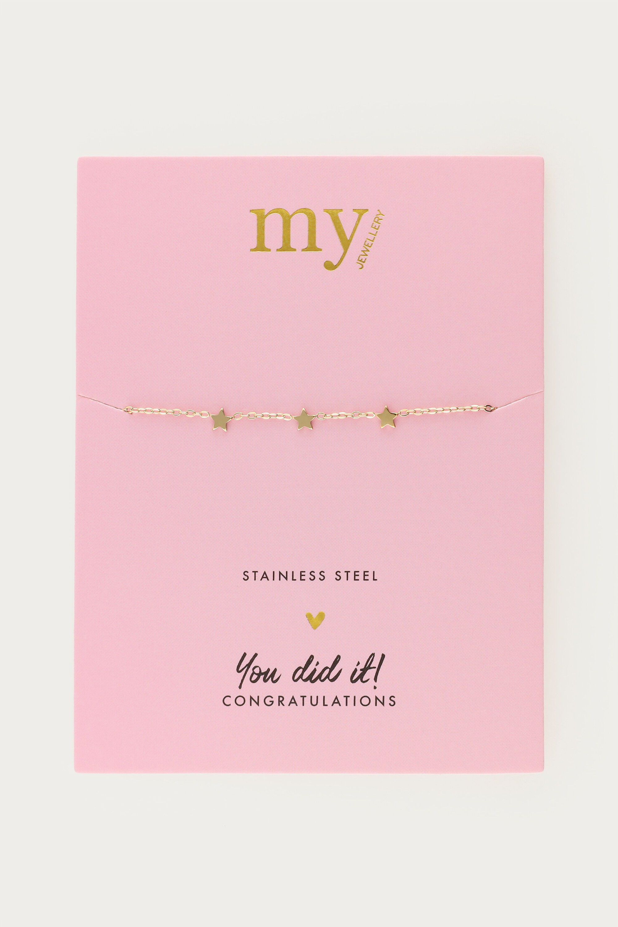 Graduation bracelet three stars