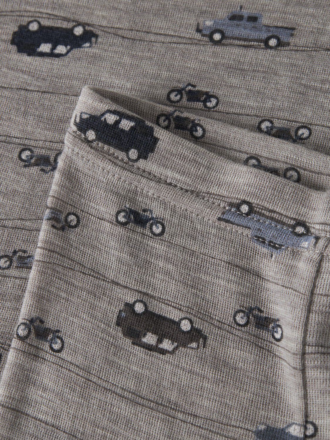 Nbmwang Wool Rib Longjohn Aop Noos