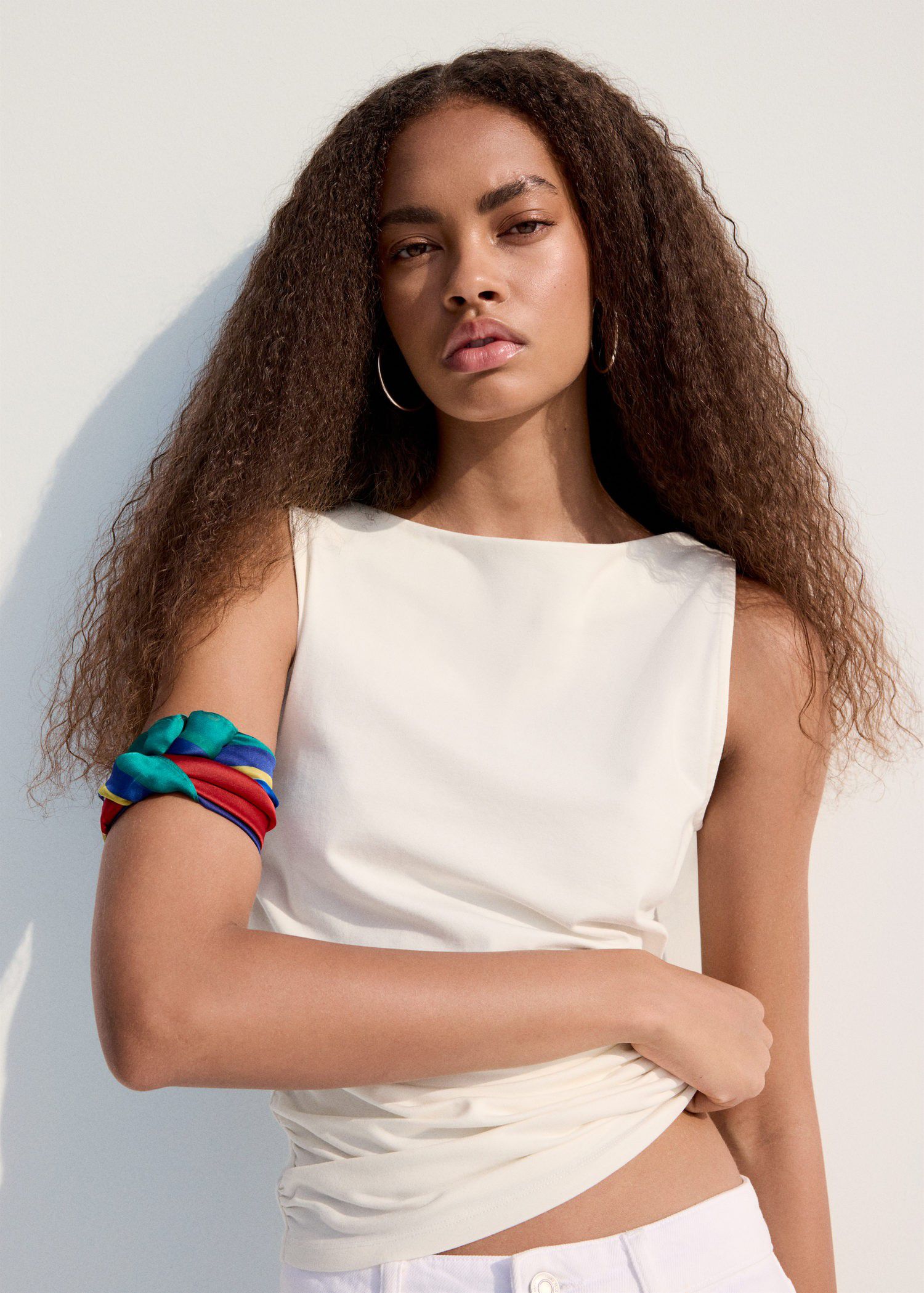 Draped cotton top