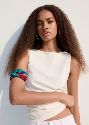 Draped cotton top