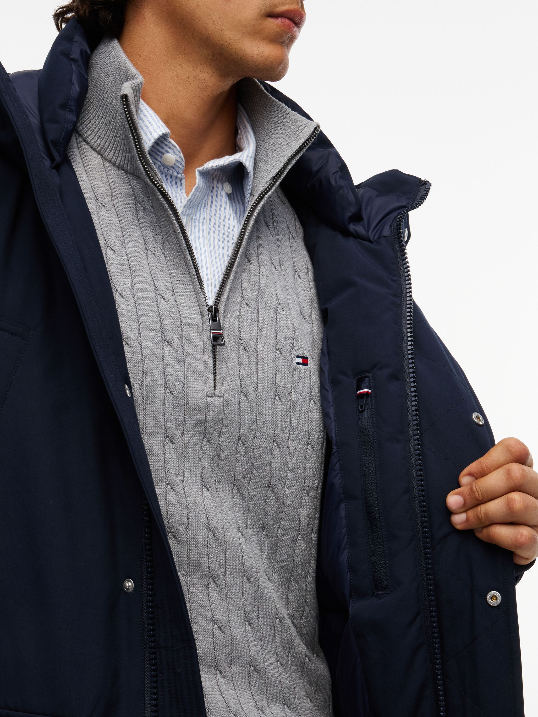 Logo Patch Down Hooded Rockie Parka