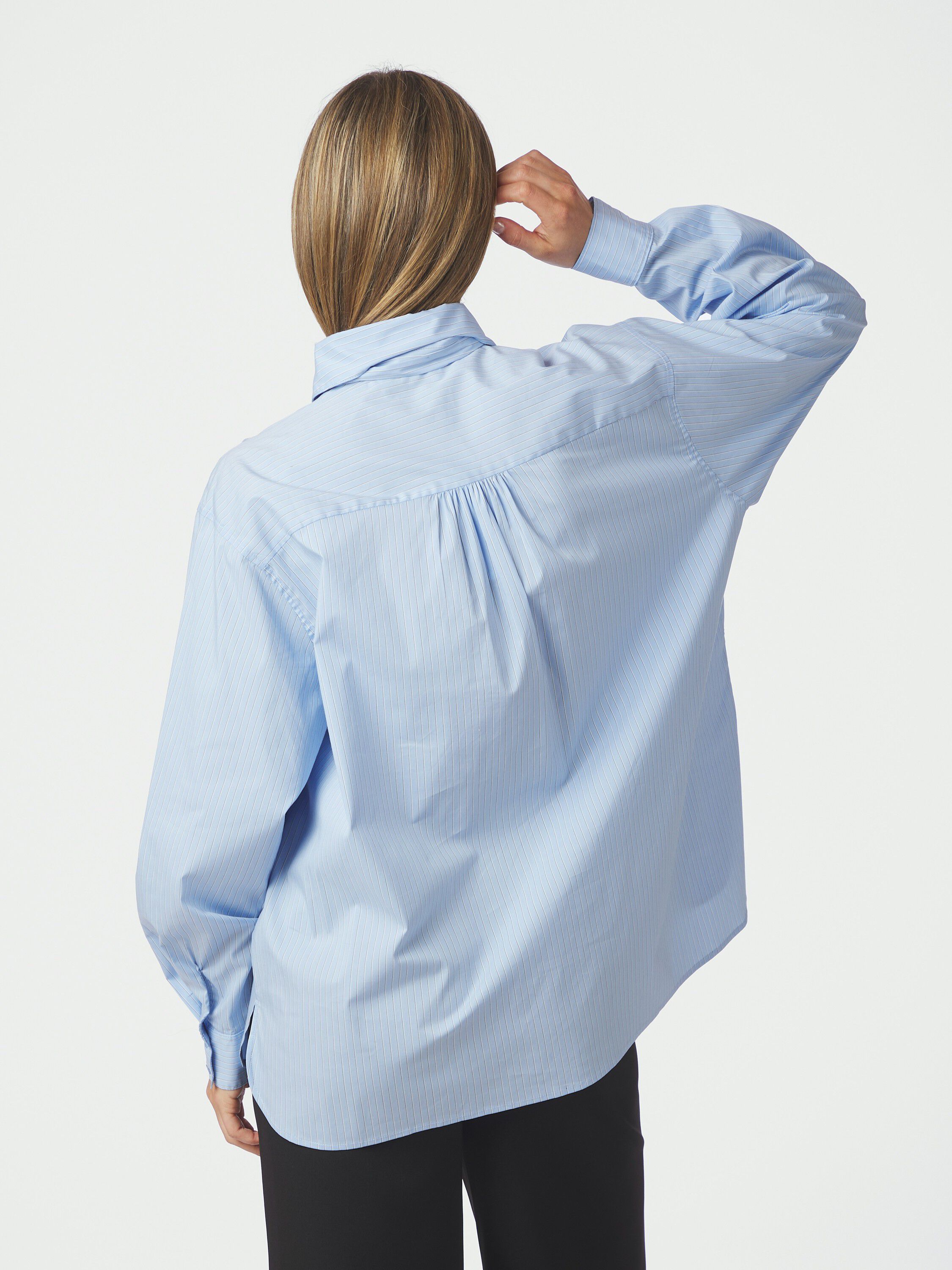 Rochelle Scarf Fine Stripe Shirt