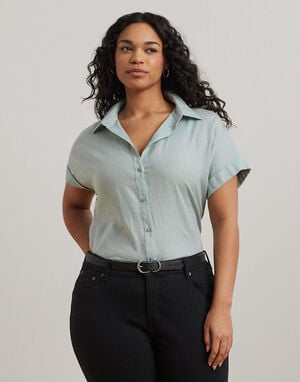 Tissue Linen Short Sleeve Shirt