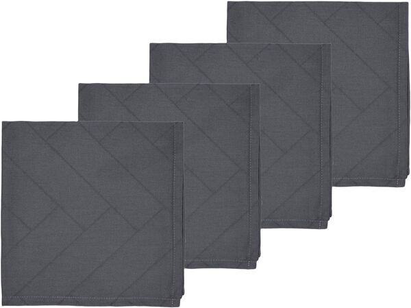Tygservett 4-pack Tiles Damast Ash