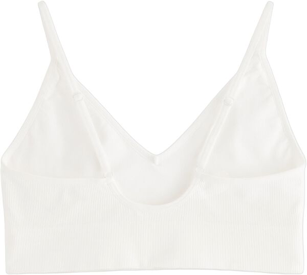 Mjuk ribbad bh utan sömmar med v-ringning