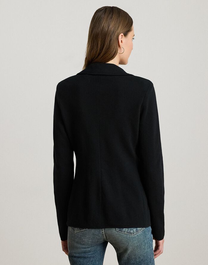 Cotton-Blend Sweater Blazer