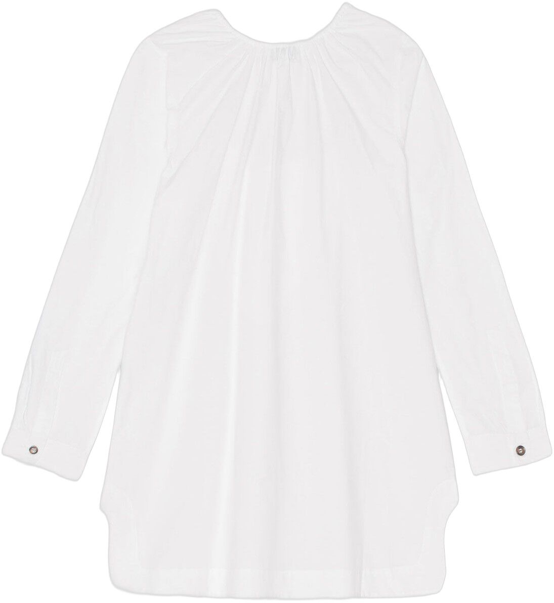 Minikl&auml;nning med fyrkantig halsringning i bomullspoplin